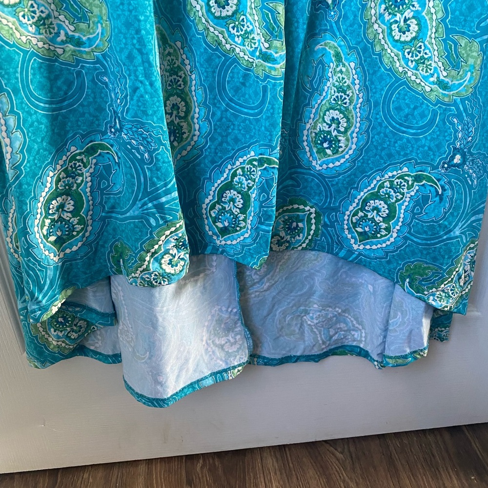 Ruby Rd. Turquoise Paisley High Low Dress - Picture 5 of 5